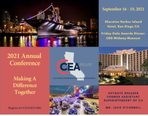 CCEA Plus Conference 2021 Flyer - September 16 - 19, 2021