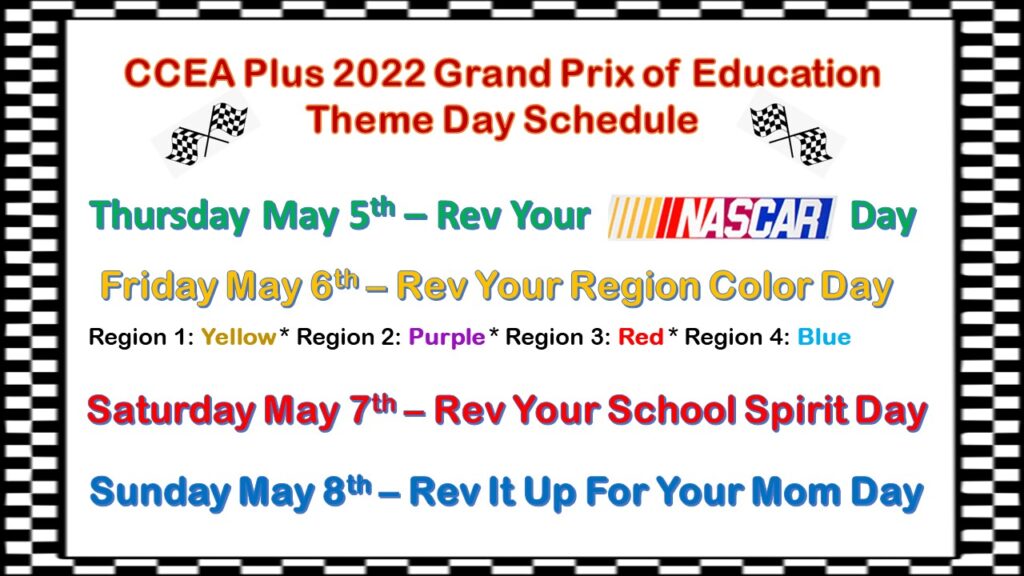 Theme Day Schedule 2022, CCEA Plus