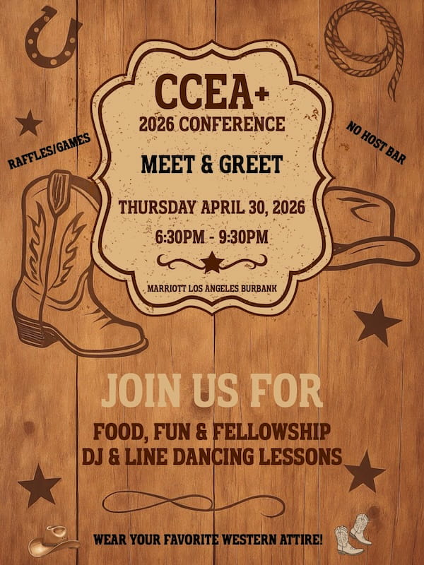 CCEA+ 2026 Conference Meet & Greet, April 30th, 7PM