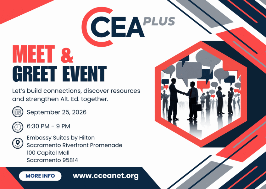 CCEA Plus Meet and Greet Event, September 25, 2026 @ Sacramento, CA