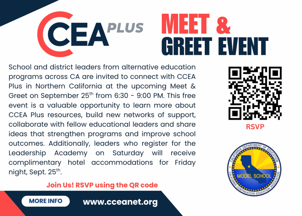 CCEA Plus Meet and Greet Event, September 25, 2026 @ Sacramento, CA