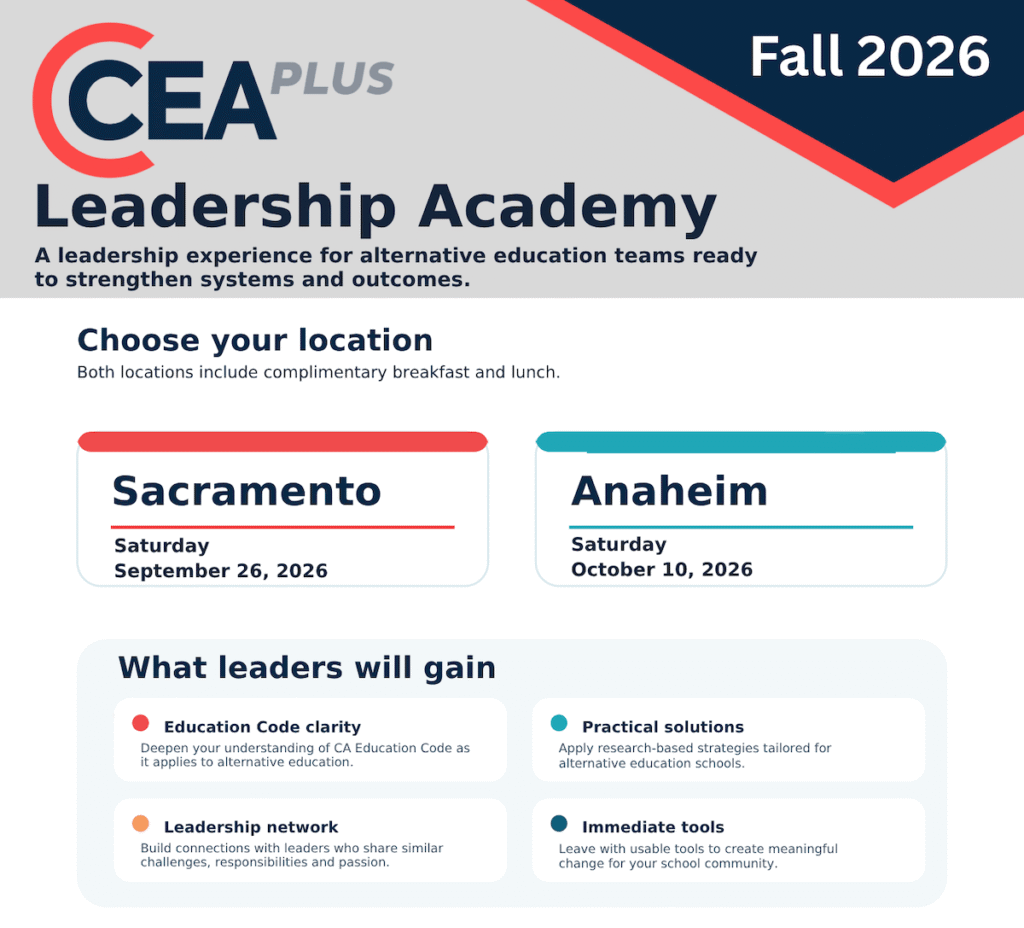 Leadership Academy, Fall 2026, CCEA Plus (flyer)