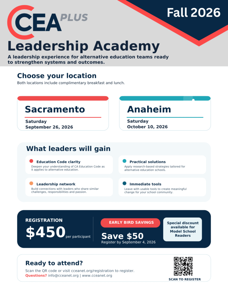 Leadership Academy, Fall 2026, CCEA Plus (flyer)