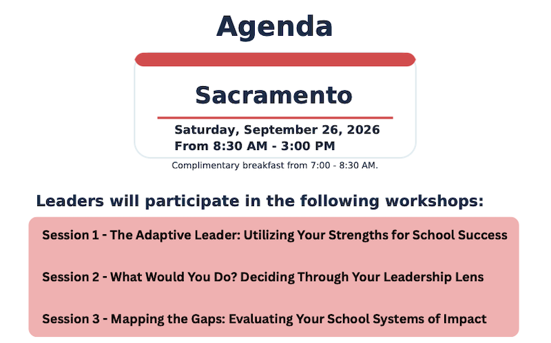 2026 Sacramento Agenda, Leadership Academy, CCEA Plus